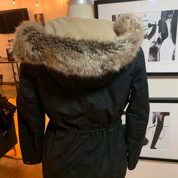 Barbour Waxed Cotton Fur Hooded Tartan Jacket - Picture 4 of 9